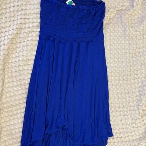 Blue Strapless Dress